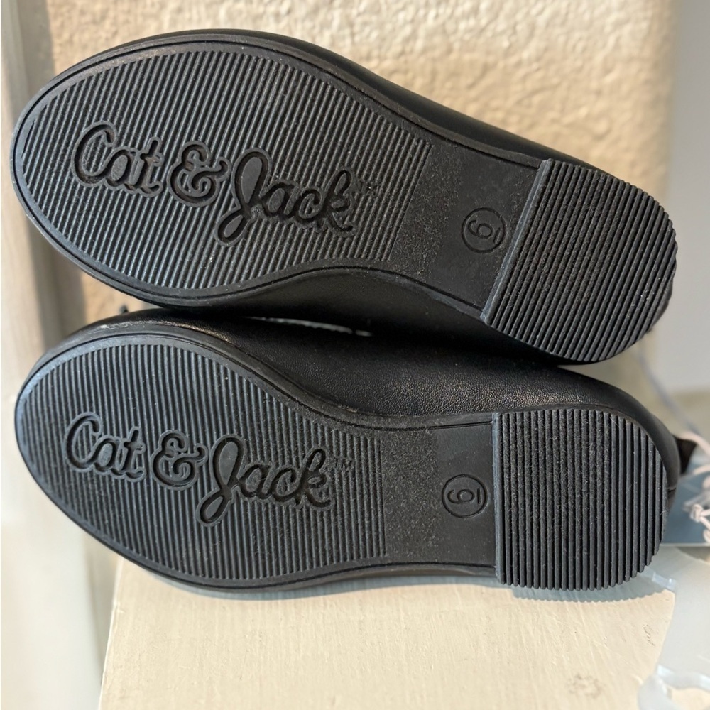 Toddler Girls' Nora Slip-On Ballet Flats - Cat & Jack, Size 6T, Black, New - Picture 4 of 5